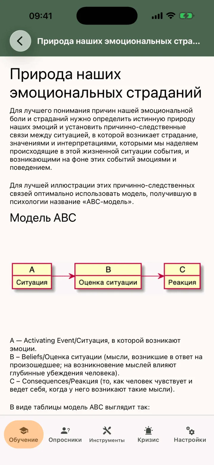 Статья, открытая в приложении