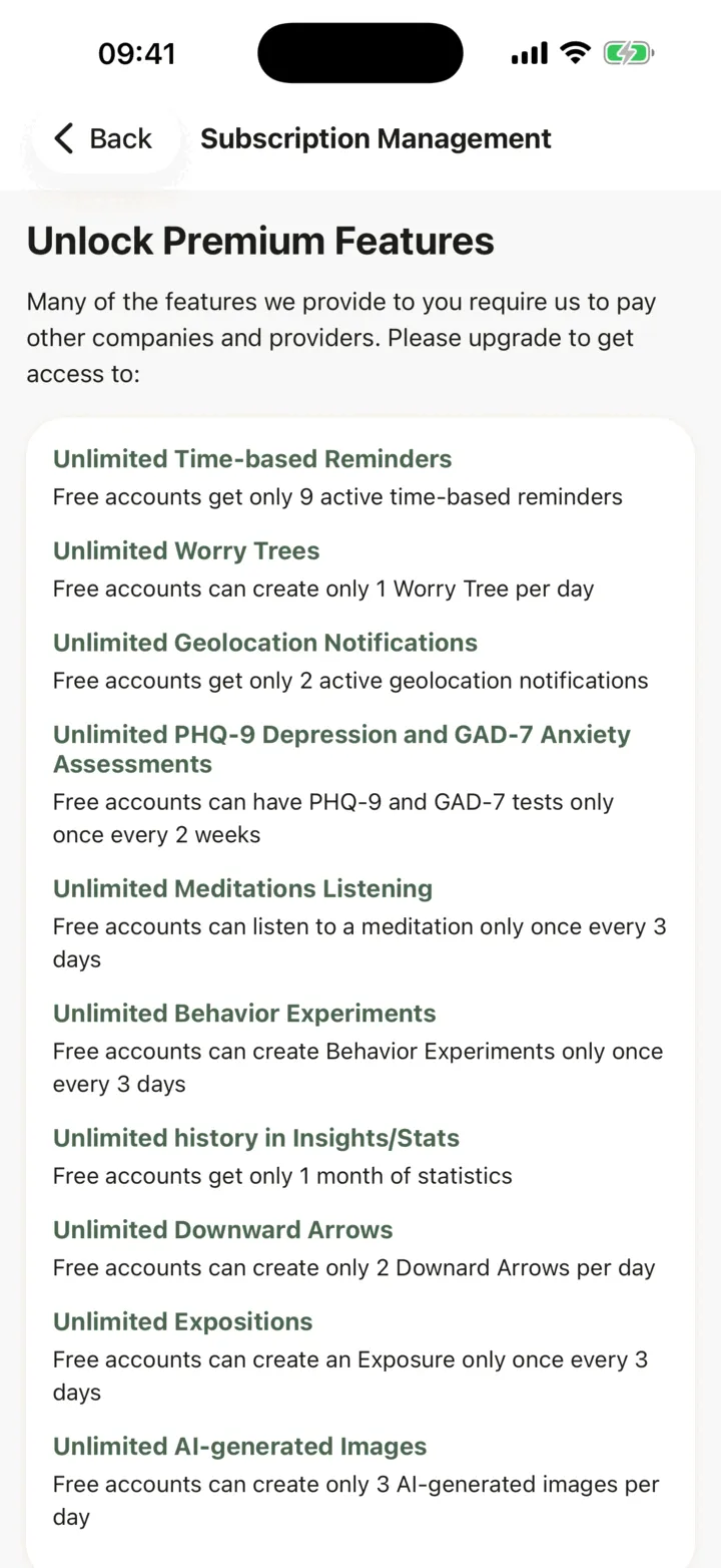 Unlock Premium Features: the list of what Premium adds and what a free account gets